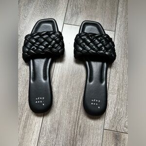 A new day black sandals